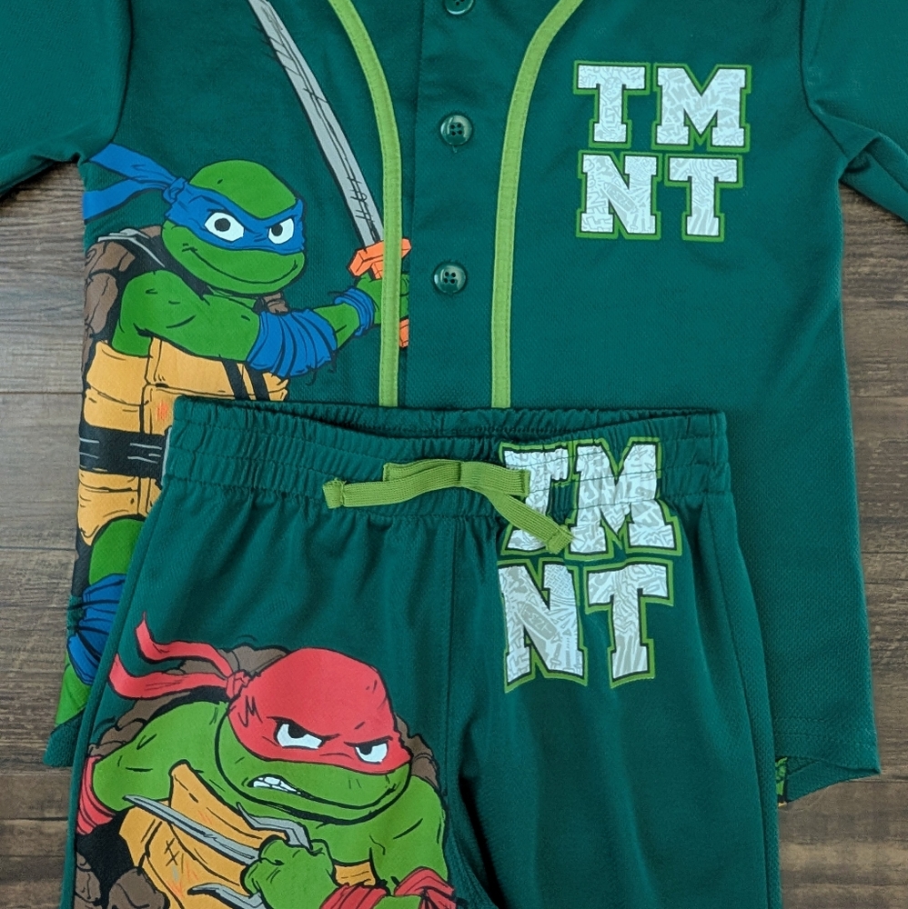 Nickelodeon TMNT Teenage Mutant Ninja Turtles Baseball Jersey 2-Piece Set